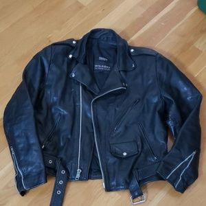 Wilson's leather biker jacket men's large